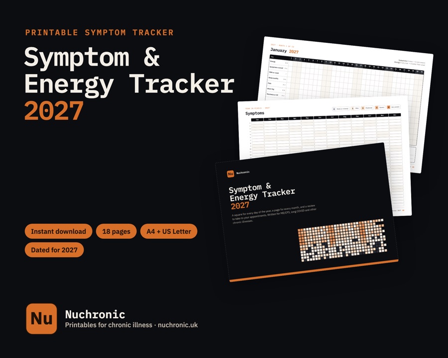 Symptom & Energy Tracker 2027 cover